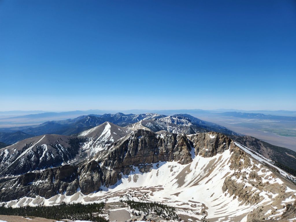 The view on top of Wheeler Peak.
