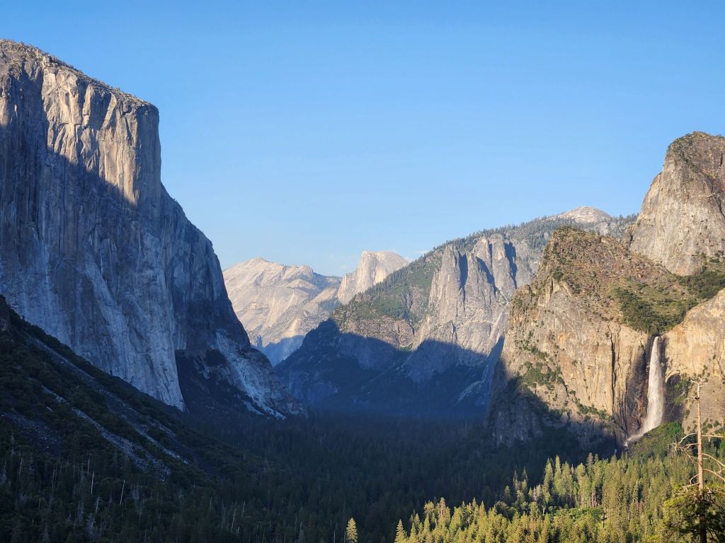 Yosemite Valley with bridal veil falls