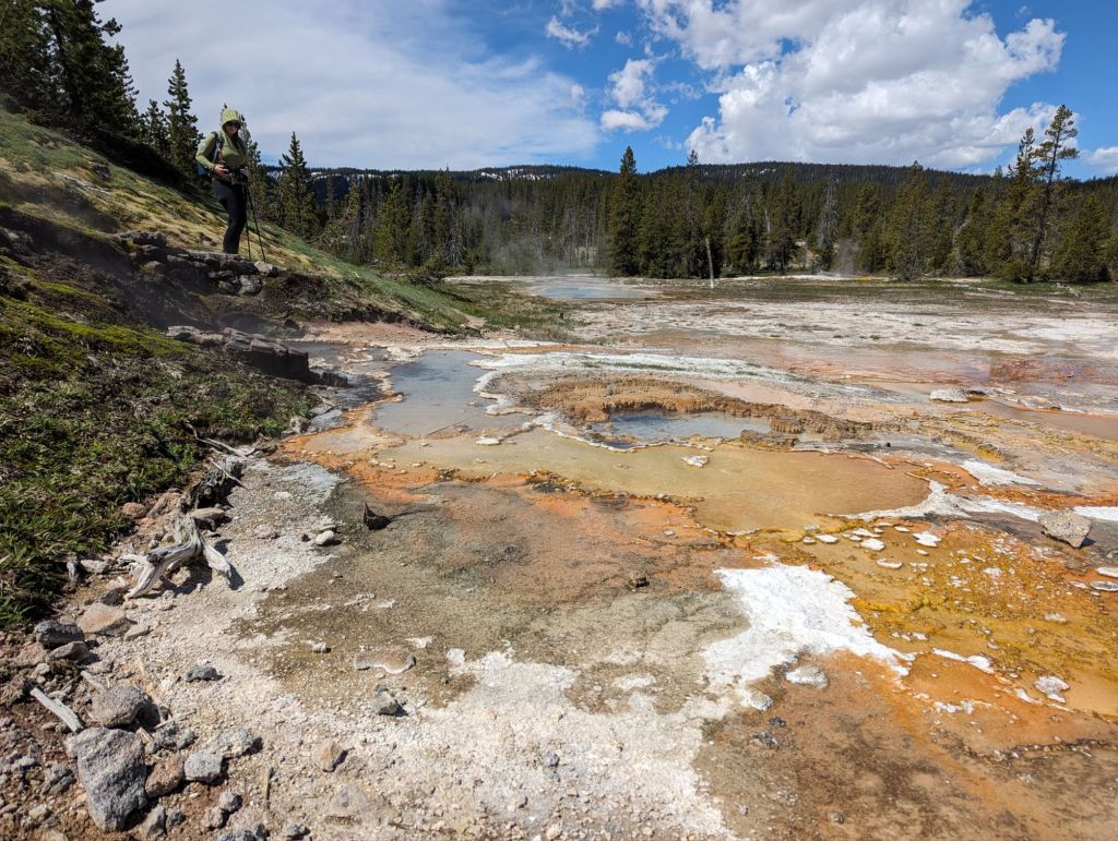 Hot pools at Shoshone lake geyser basin.